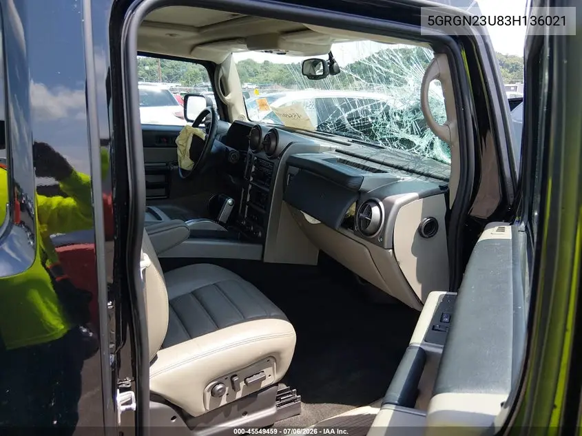 2003 Hummer H2 VIN: 5GRGN23U83H136021 Lot: 45549459