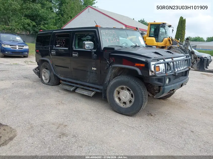 2003 Hummer H2 VIN: 5GRGN23U03H101909 Lot: 45554202