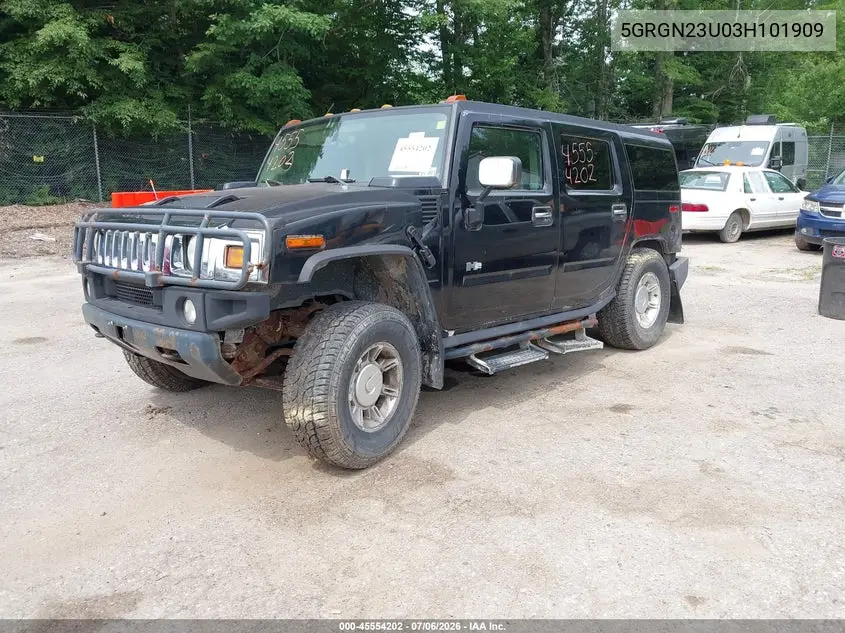 2003 Hummer H2 VIN: 5GRGN23U03H101909 Lot: 45554202