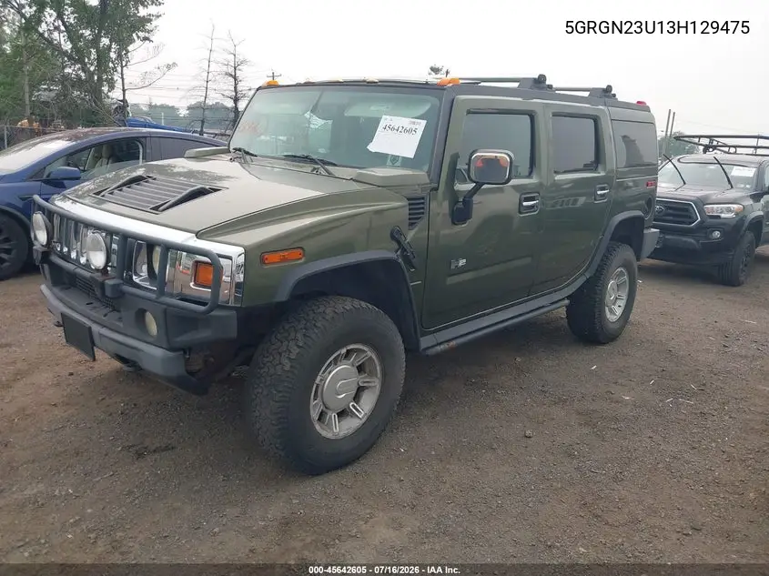 2003 Hummer H2 VIN: 5GRGN23U13H129475 Lot: 45642605