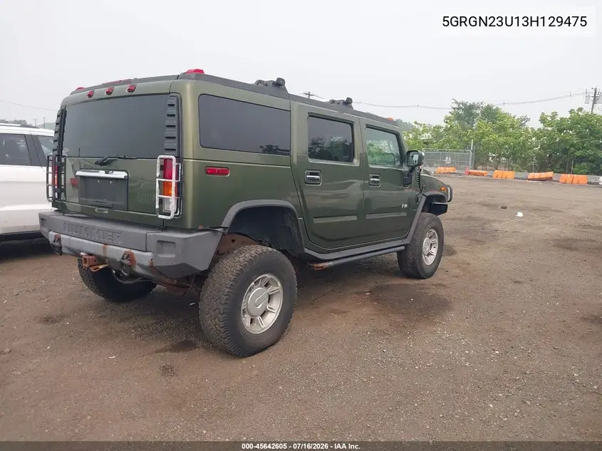 2003 Hummer H2 VIN: 5GRGN23U13H129475 Lot: 45642605