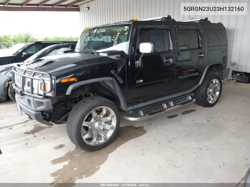 2003 Hummer H2 VIN: 5GRGN23U23H132160 Lot: 45643062