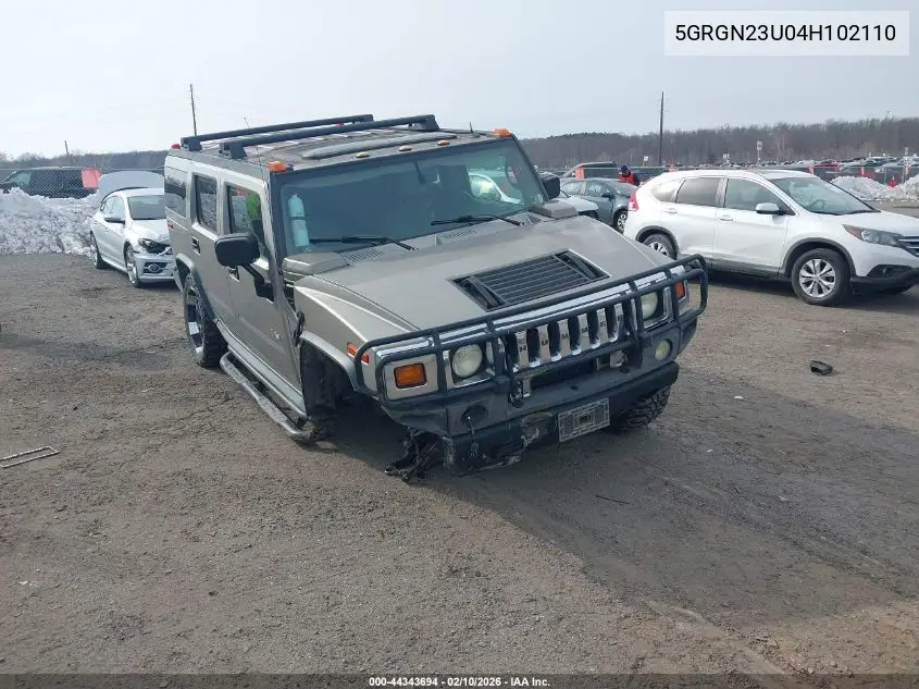 2004 Hummer H2 VIN: 5GRGN23U04H102110 Lot: 44343694