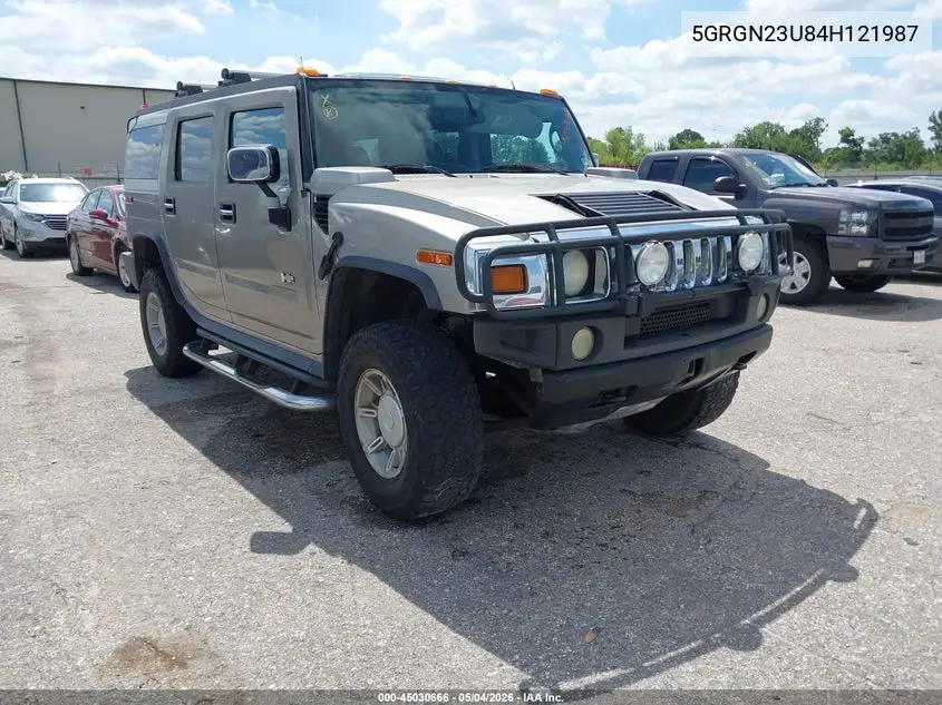 2004 Hummer H2 VIN: 5GRGN23U84H121987 Lot: 45030666