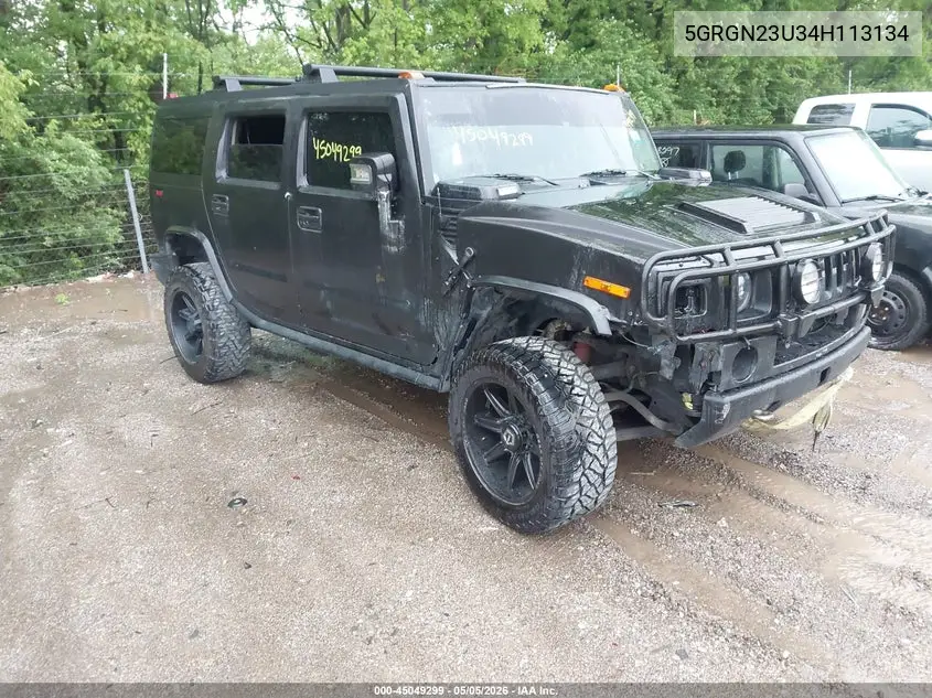 2004 Hummer H2 VIN: 5GRGN23U34H113134 Lot: 45049299