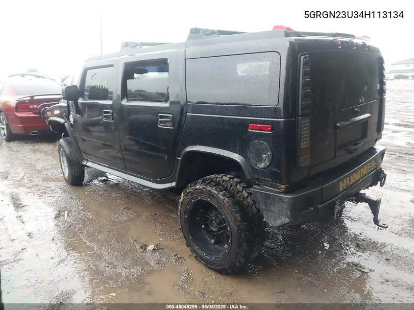 2004 Hummer H2 VIN: 5GRGN23U34H113134 Lot: 45049299