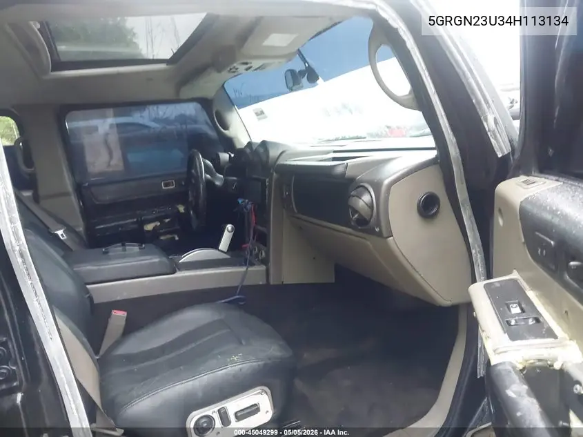 2004 Hummer H2 VIN: 5GRGN23U34H113134 Lot: 45049299