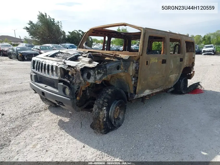 2004 Hummer H2 VIN: 5GRGN23U44H120559 Lot: 45295636