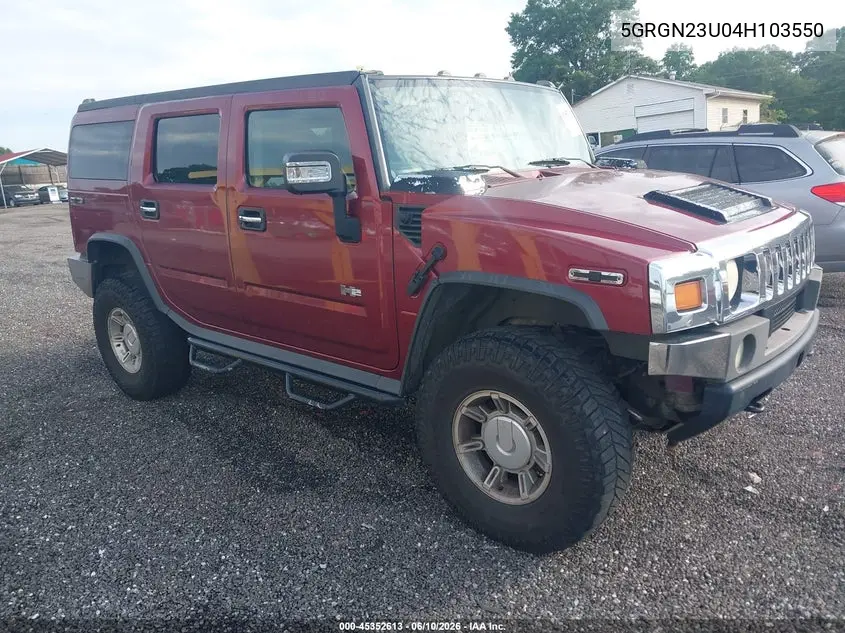 2004 Hummer H2 VIN: 5GRGN23U04H103550 Lot: 45352613