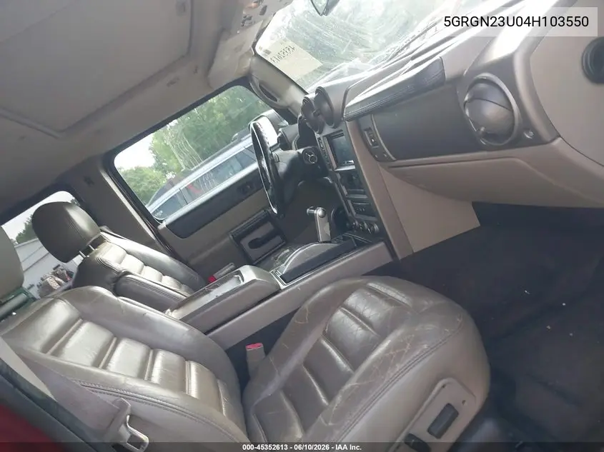 2004 Hummer H2 VIN: 5GRGN23U04H103550 Lot: 45352613