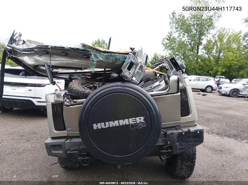 2004 Hummer H2 VIN: 5GRGN23U44H117743 Lot: 45430612