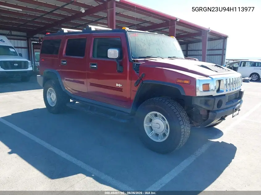 2004 Hummer H2 VIN: 5GRGN23U94H113977 Lot: 45497790