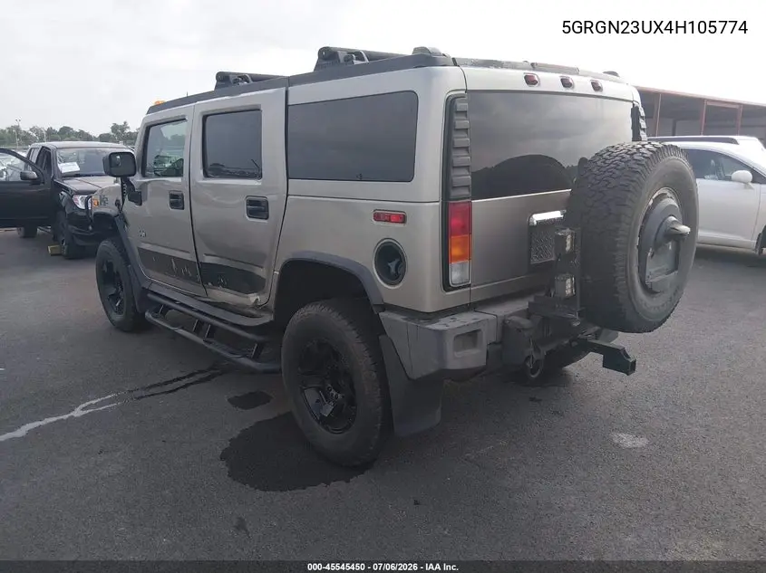 2004 Hummer H2 VIN: 5GRGN23UX4H105774 Lot: 45545450