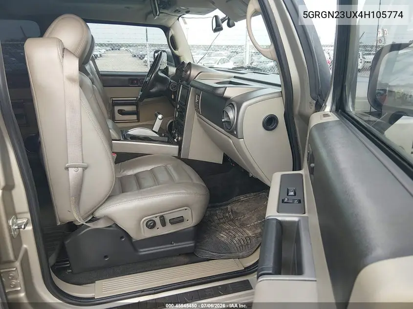 2004 Hummer H2 VIN: 5GRGN23UX4H105774 Lot: 45545450