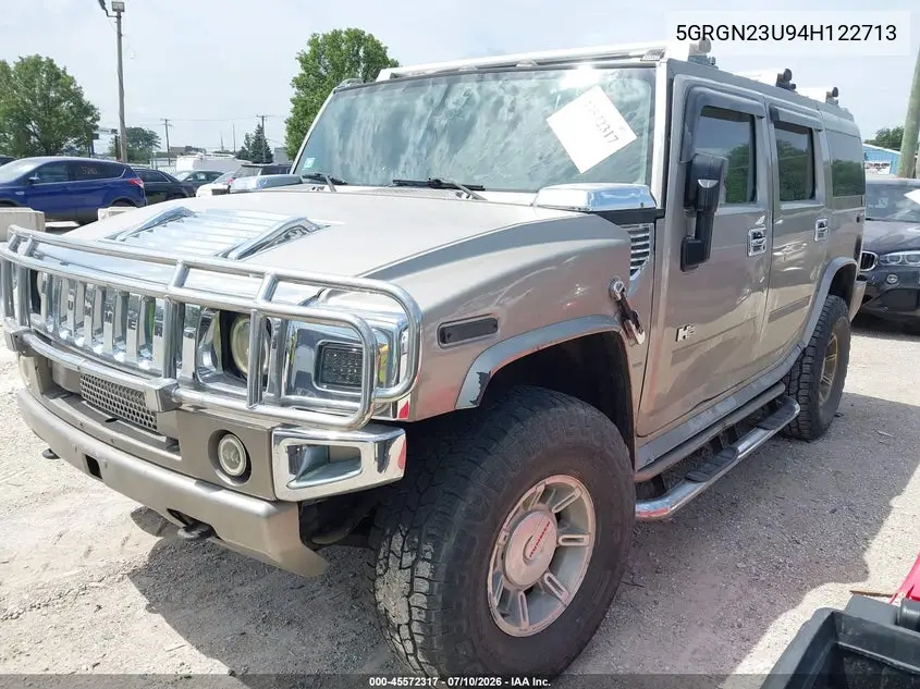 2004 Hummer H2 VIN: 5GRGN23U94H122713 Lot: 45572317
