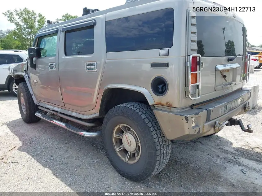 2004 Hummer H2 VIN: 5GRGN23U94H122713 Lot: 45572317