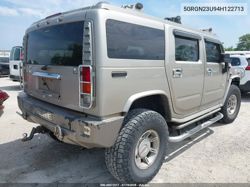 2004 Hummer H2 VIN: 5GRGN23U94H122713 Lot: 45572317