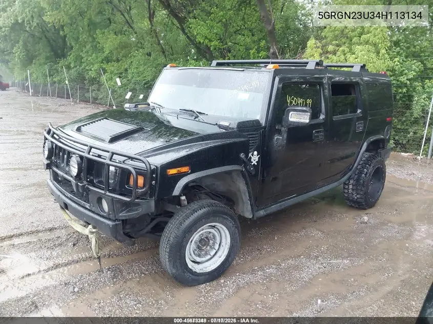 2004 Hummer H2 VIN: 5GRGN23U34H113134 Lot: 45673348