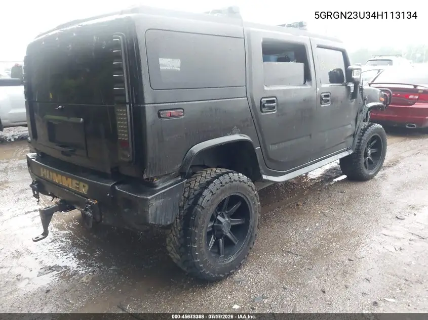 2004 Hummer H2 VIN: 5GRGN23U34H113134 Lot: 45673348