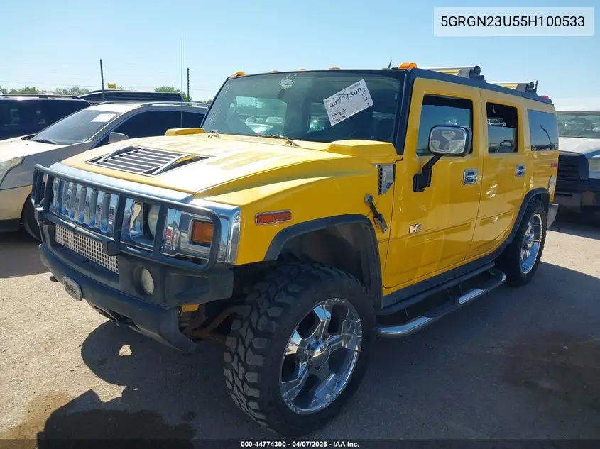2005 Hummer H2 Suv VIN: 5GRGN23U55H100533 Lot: 44774300