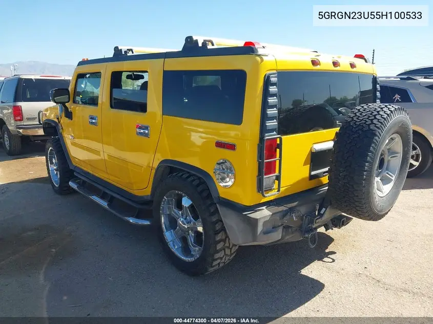 2005 Hummer H2 Suv VIN: 5GRGN23U55H100533 Lot: 44774300