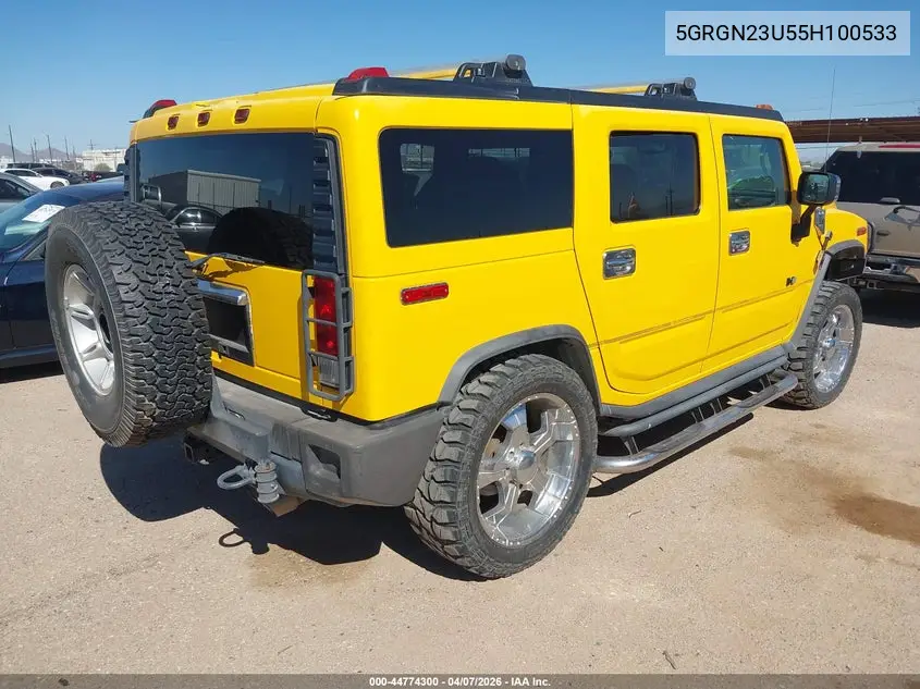 2005 Hummer H2 Suv VIN: 5GRGN23U55H100533 Lot: 44774300