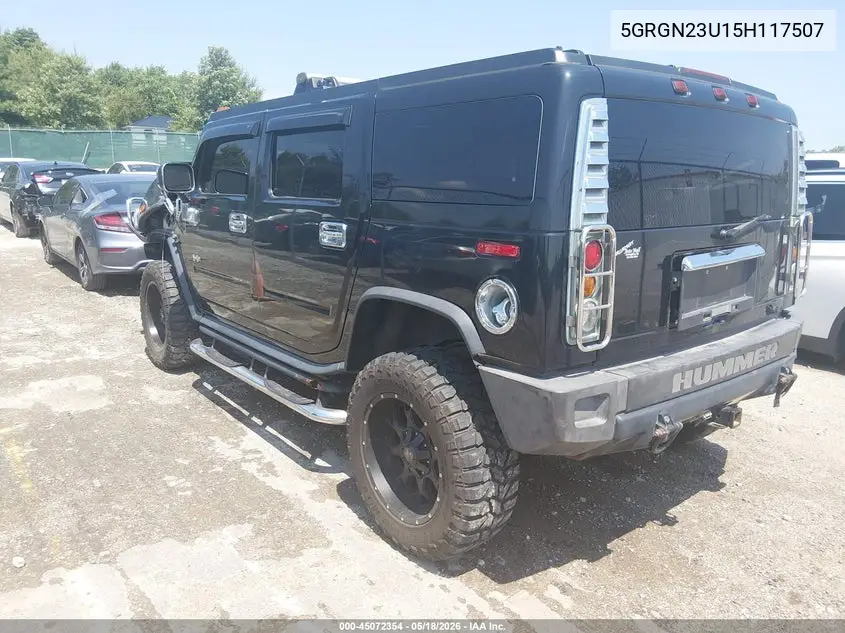 2005 Hummer H2 Suv VIN: 5GRGN23U15H117507 Lot: 45072354