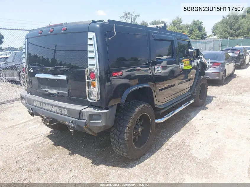 2005 Hummer H2 Suv VIN: 5GRGN23U15H117507 Lot: 45072354