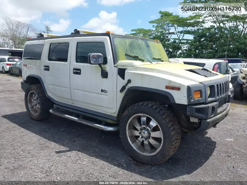 2005 Hummer H2 Suv VIN: 5GRGN23UX5H116730 Lot: 45176078