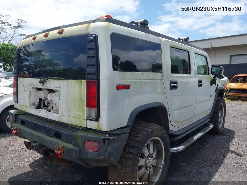 2005 Hummer H2 Suv VIN: 5GRGN23UX5H116730 Lot: 45176078