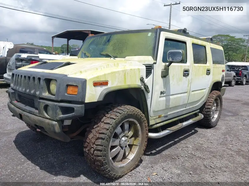 2005 Hummer H2 Suv VIN: 5GRGN23UX5H116730 Lot: 45176078