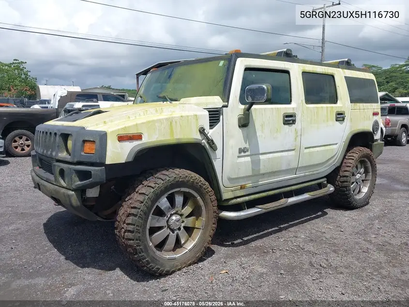 2005 Hummer H2 Suv VIN: 5GRGN23UX5H116730 Lot: 45176078