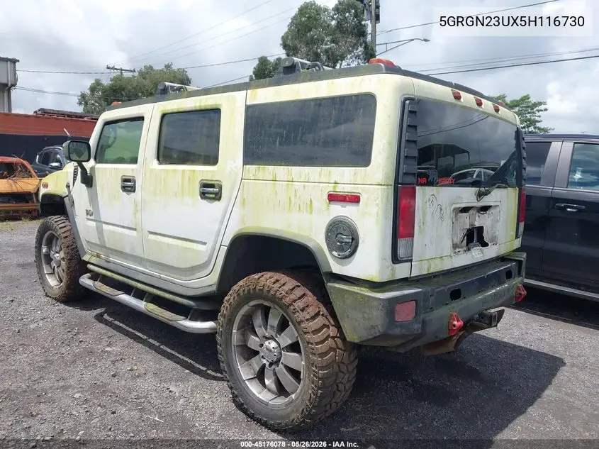 2005 Hummer H2 Suv VIN: 5GRGN23UX5H116730 Lot: 45176078