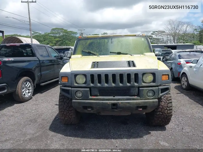 2005 Hummer H2 Suv VIN: 5GRGN23UX5H116730 Lot: 45176078