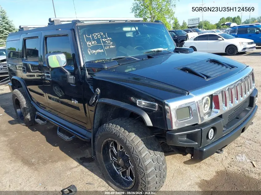 2005 Hummer H2 Suv VIN: 5GRGN23U35H124569 Lot: 45184599