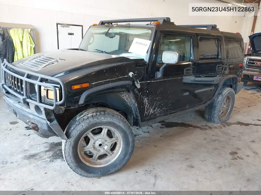 2005 Hummer H2 Suv VIN: 5GRGN23U45H122863 Lot: 45550014