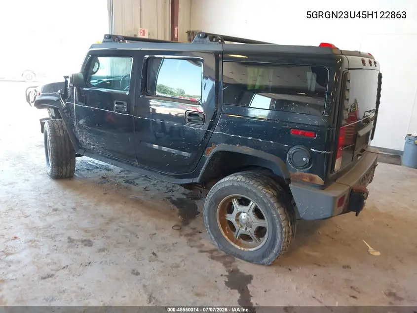 2005 Hummer H2 Suv VIN: 5GRGN23U45H122863 Lot: 45550014