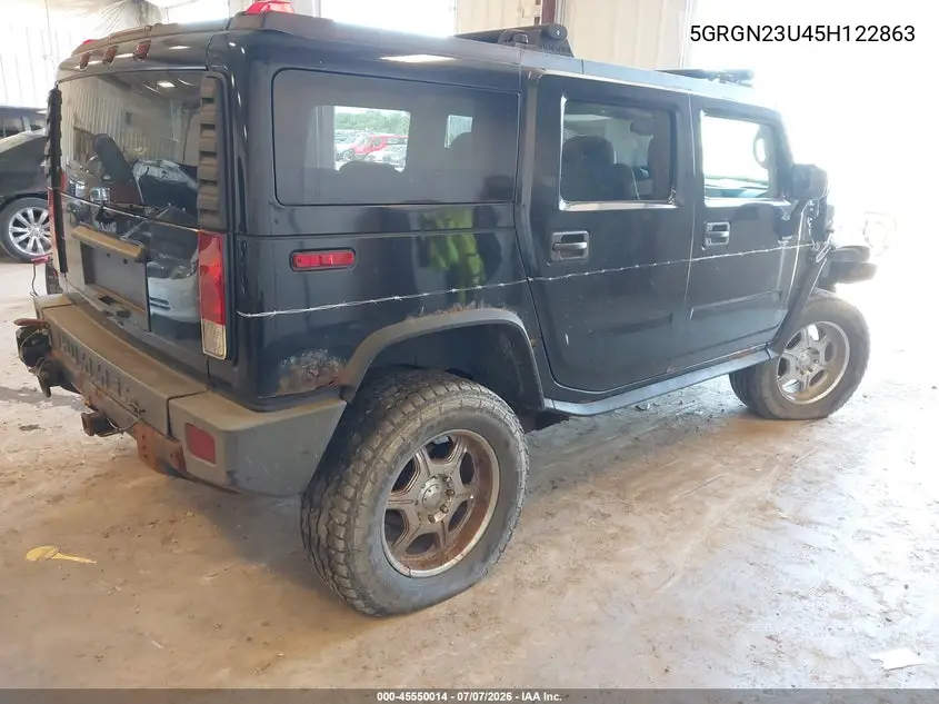 2005 Hummer H2 Suv VIN: 5GRGN23U45H122863 Lot: 45550014