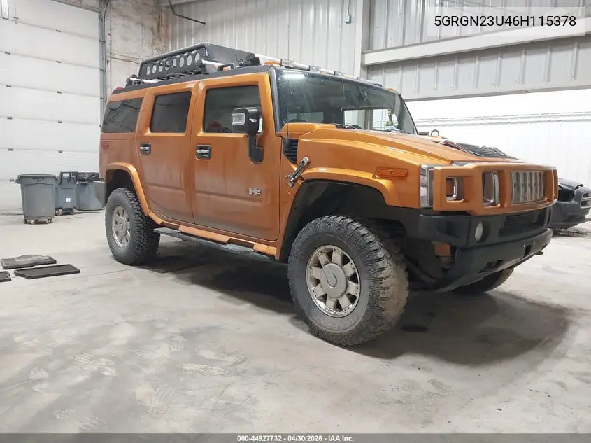 2006 Hummer H2 Suv VIN: 5GRGN23U46H115378 Lot: 44927732