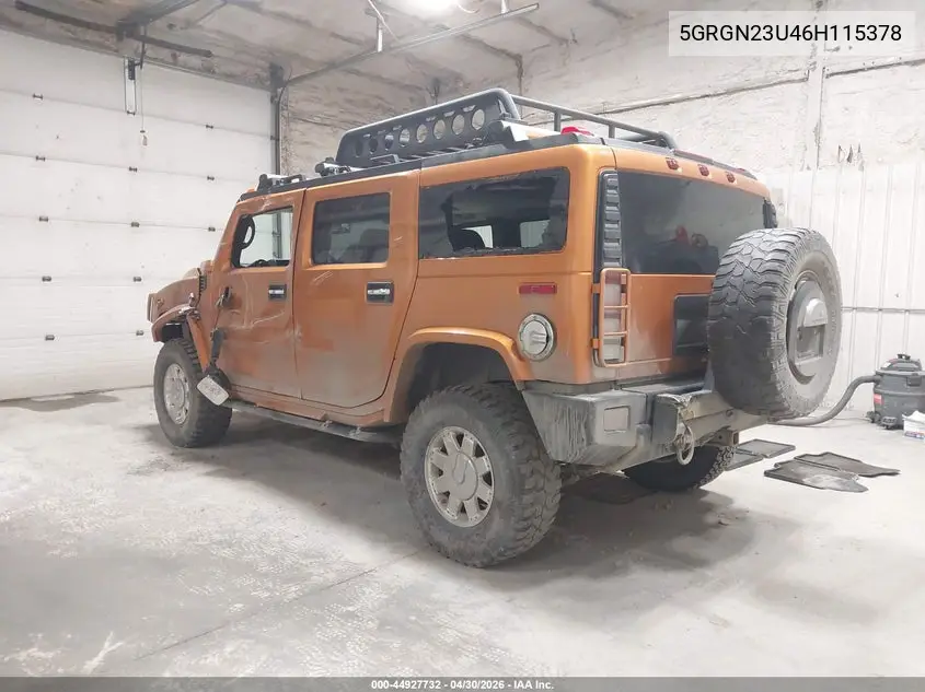 2006 Hummer H2 Suv VIN: 5GRGN23U46H115378 Lot: 44927732