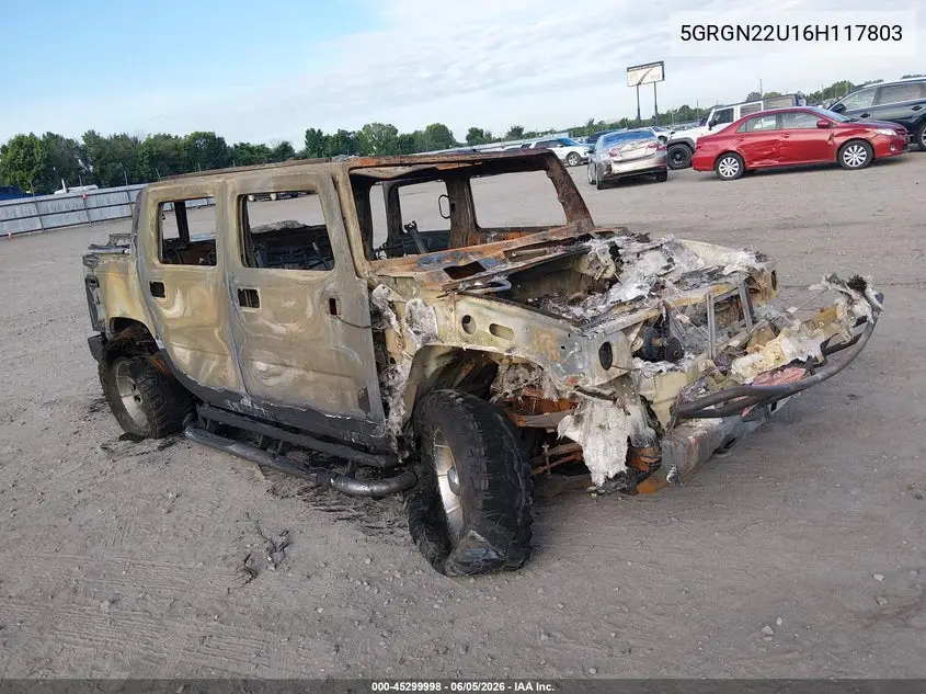 2006 Hummer H2 Sut VIN: 5GRGN22U16H117803 Lot: 45299998