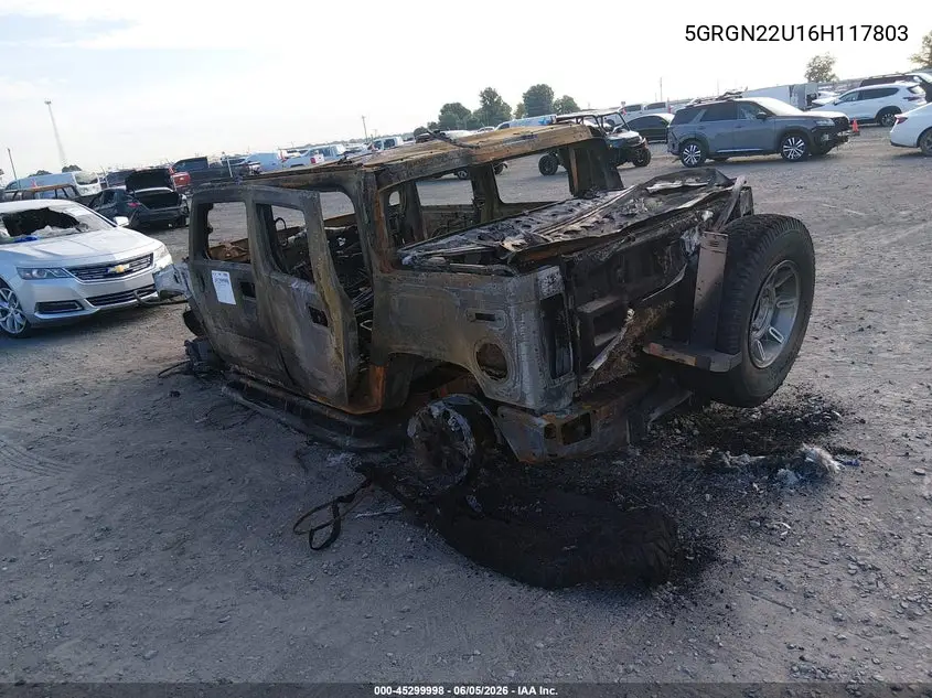 2006 Hummer H2 Sut VIN: 5GRGN22U16H117803 Lot: 45299998