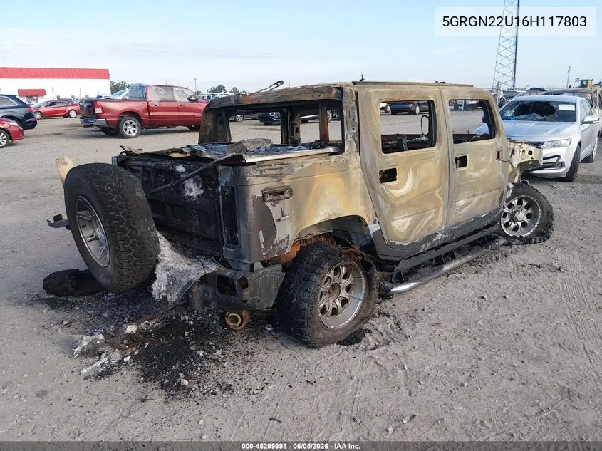 2006 Hummer H2 Sut VIN: 5GRGN22U16H117803 Lot: 45299998