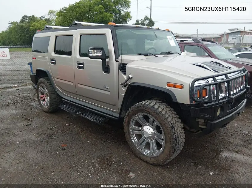 2006 Hummer H2 Suv VIN: 5GRGN23UX6H115420 Lot: 45365427