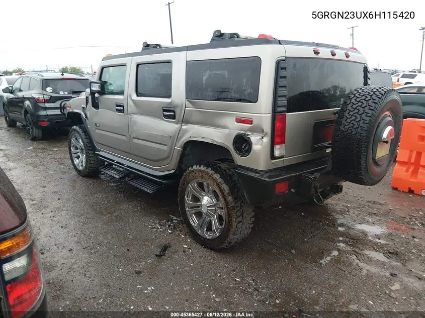 2006 Hummer H2 Suv VIN: 5GRGN23UX6H115420 Lot: 45365427