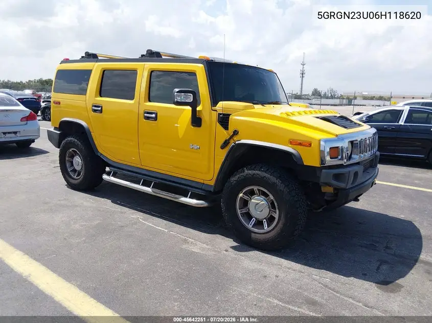 2006 Hummer H2 Suv VIN: 5GRGN23U06H118620 Lot: 45642251