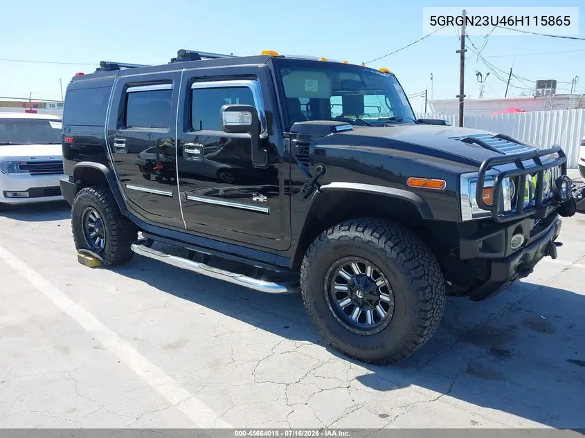 2006 Hummer H2 Suv VIN: 5GRGN23U46H115865 Lot: 45664015