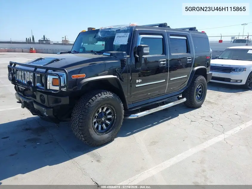 2006 Hummer H2 Suv VIN: 5GRGN23U46H115865 Lot: 45664015