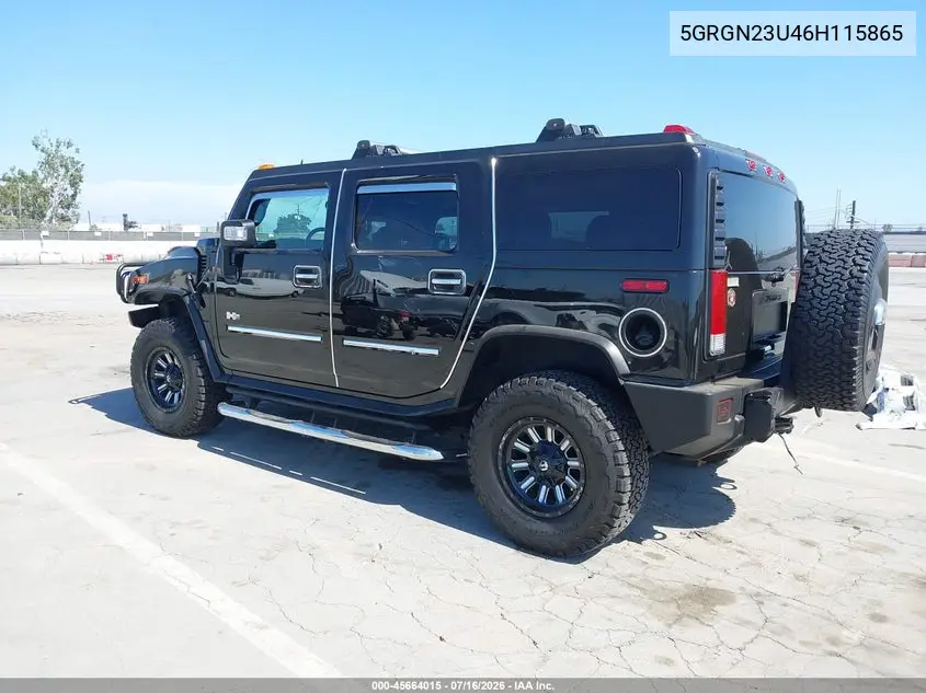 2006 Hummer H2 Suv VIN: 5GRGN23U46H115865 Lot: 45664015