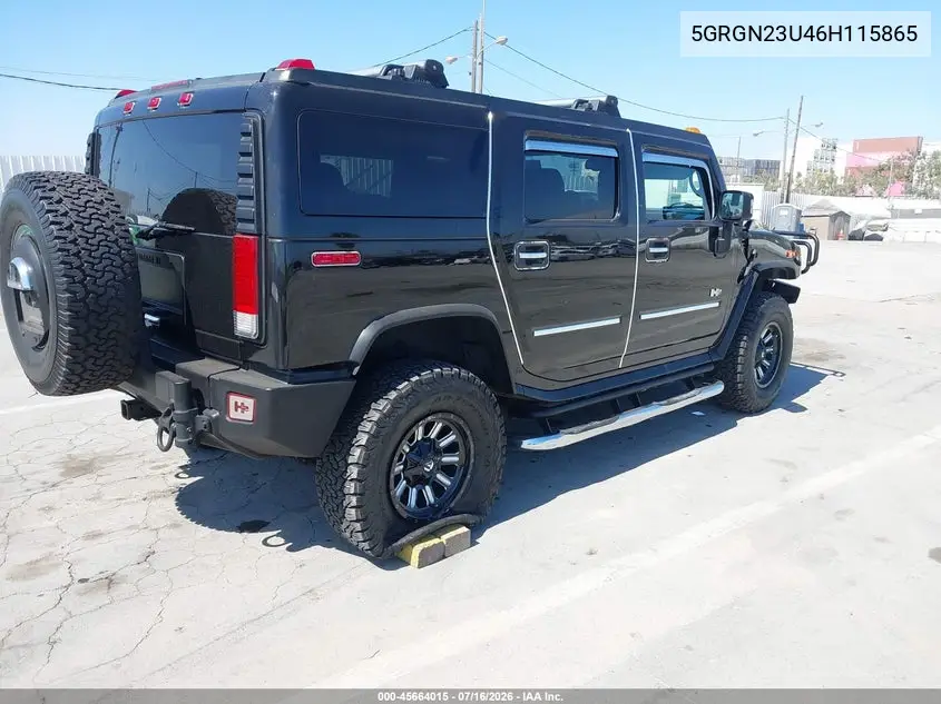 2006 Hummer H2 Suv VIN: 5GRGN23U46H115865 Lot: 45664015
